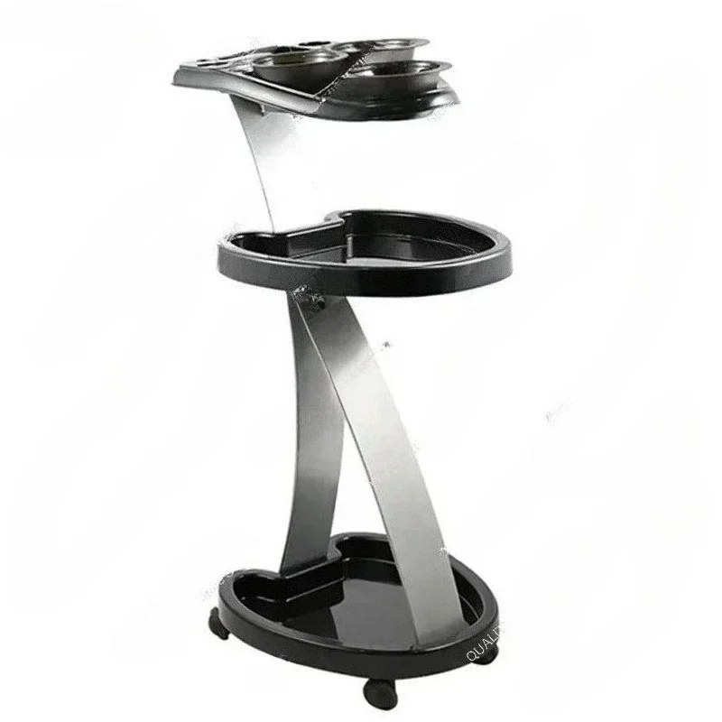 #A for New Hairdressing Tool Trolley Hair Salon Multi-Functional Dyeing Bowl Rack Portable Portable Hair Dyeing Rack Storage
