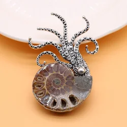 Natural Shell Pearl Mother Shell Octopus Shape Melon Seed Clasp Brooch Pendant for DIY Charm Necklace Earring Jewelry