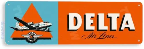 Airlines Retro Airport Aviation Sign D079