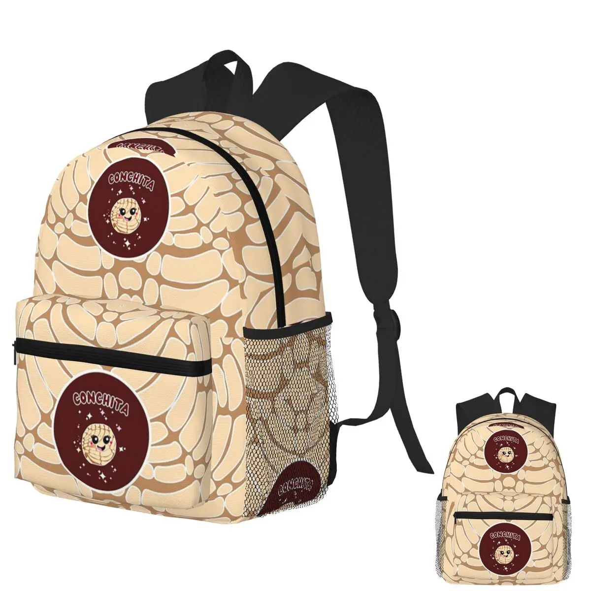 

Vanilla Conchita On Burgundy And Concha Student Backpack School Bag Hiking Travel Daypack for Boys Girls Bookbag Shoulder Bags