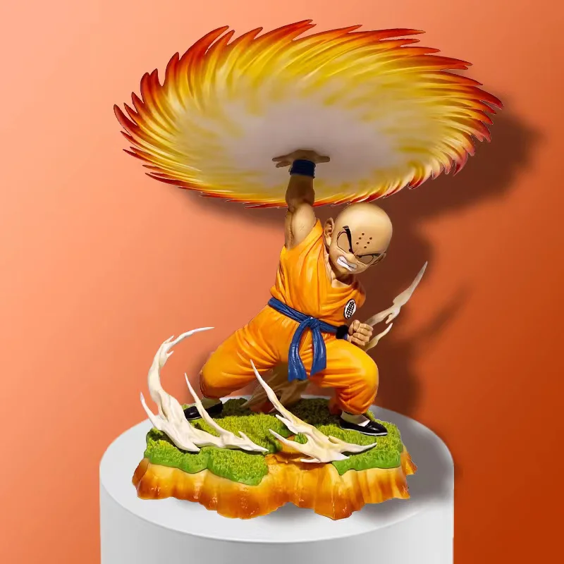 25cm Dragon Ball Kuririn Model Cartoon Pvc Action Figures Cartoon Color Kuririn Gk Doll Statue Collection Model Ornaments Gifts