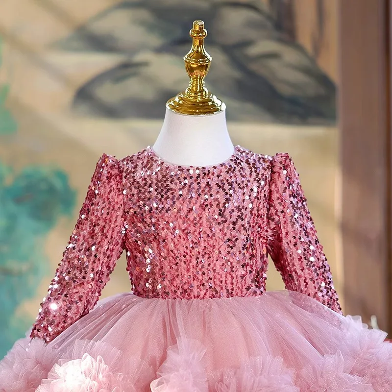 

Flower Wedding Little Light Luxury Niche High-end Catwalk Dress Children's Piano Performance Princes