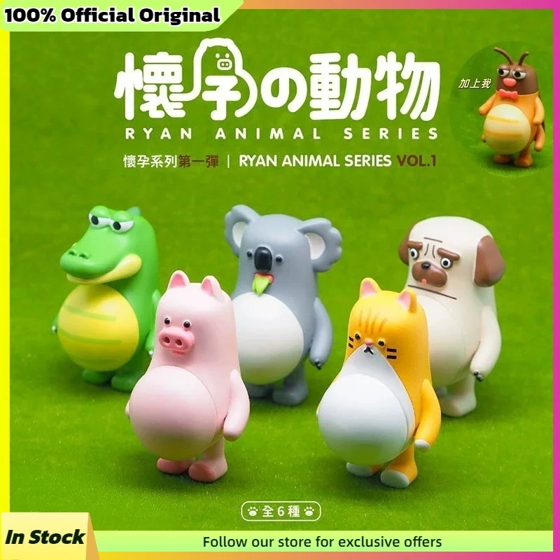 Original Pregnant Animal Series Vol1 Blind Box Cute Koala Cockroach Doll Collectible Animal Figure Surprise Toy Desktop Ornament