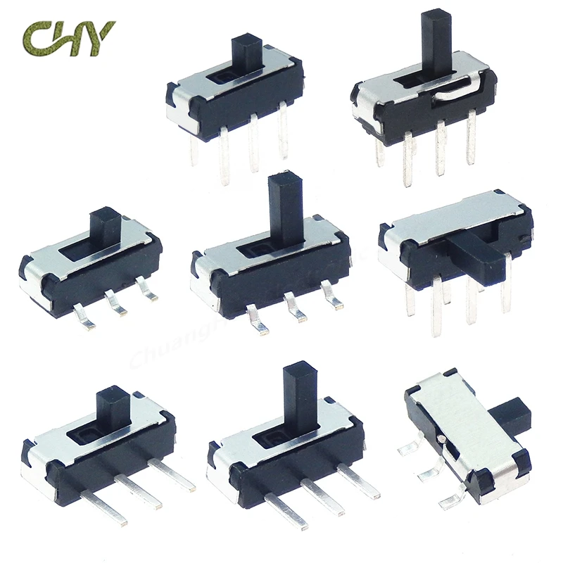 10/50/200Pcs MSS22D18 Mini Miniature SMD SMT DIP Toggle Slide Switch 2P2T 6Pin Handle High 2MM 4MM For DVD Switch 3PIN 6PIN 8PIN