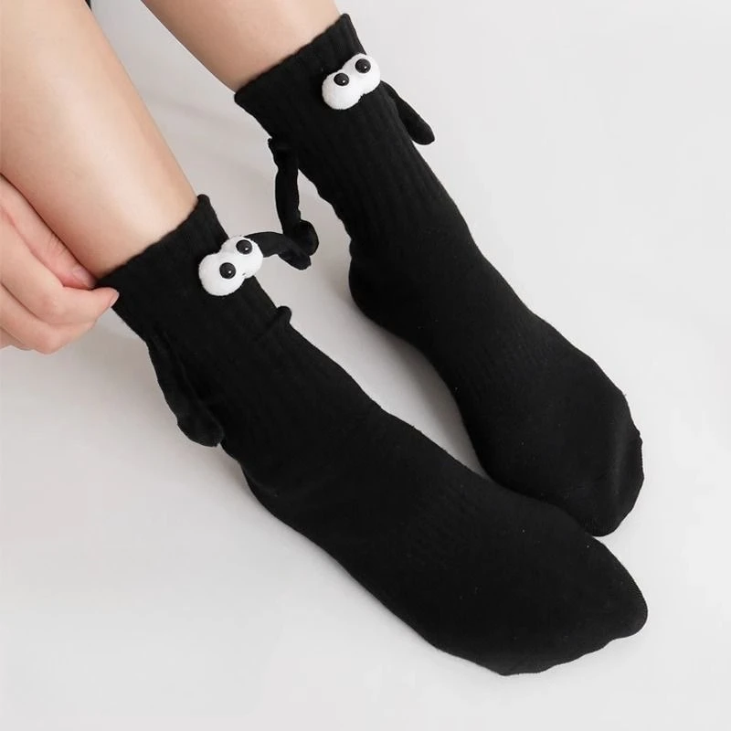 1/2 Paar lustige magnetische Paarsocken – Hand-in-Hand-Design, einfarbige Cartoon-Socken für Erwachsene, Urlaubsparty-Geschenke – Detail 12