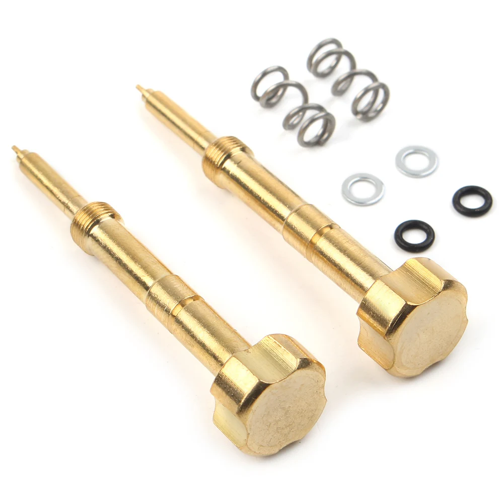 2Sets Motorcycle Adjustable Fuel Air Mixture Screws Upgraded Brass For Yamaha Raptor 660 600R 2001-2005