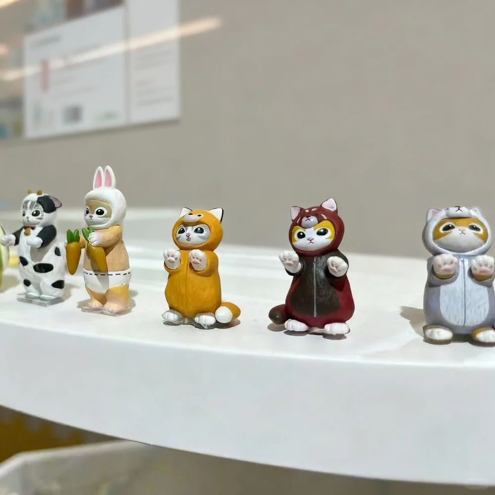 

Mofusand кошки в одежде для животных, слепая коробка, подарок, милые игрушки, украшение для рабочего стола, подарок для девочки, подарок на день рождения, коллекционная фигурка