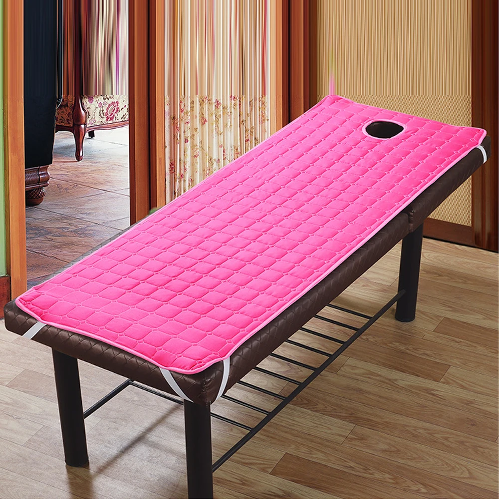 Non-Slip Massage Table Cover SPA Treatment Massage Table Bed Cover Mattress Sheet Pad Mat with Face Hole for Beauty Salon