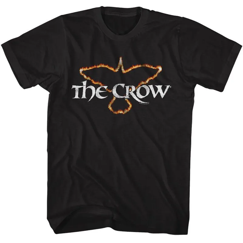 The Crow Flaming Crow Black Adult T-Shirt