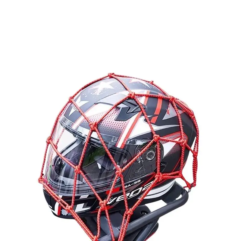 {NN72} Motorcycle Helmet Cargo Net Night Reflective High Elasticity Easy Storage For Motorbike Ebike Bicycle Riding view 6
