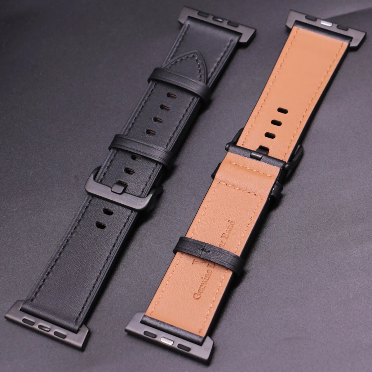 Cinturino in pelle per Apple Watch Ultra2 49mm 46MM 45MM 44MM Cinturino da uomo Correa Bracciale per IWatch serie 9 7 8 6 5 4 Se