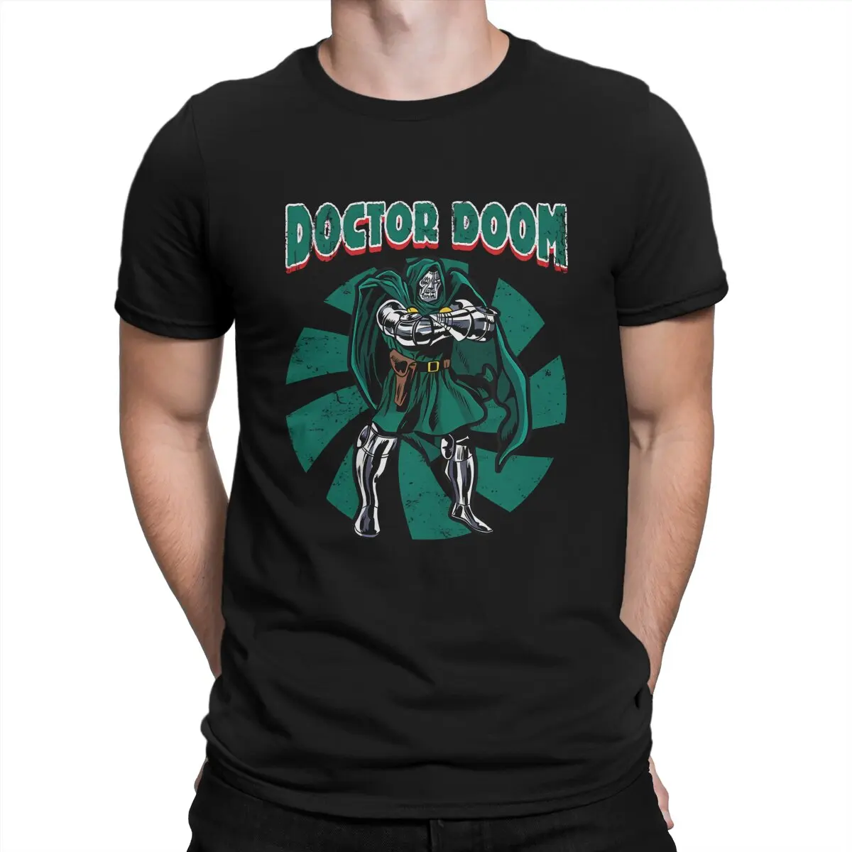 Marvel Super Hero T Shirts for Men 100% Cotton Funny T-Shirts Round Neck Doctor Doom Tees Short Sleeve Clothes Summer