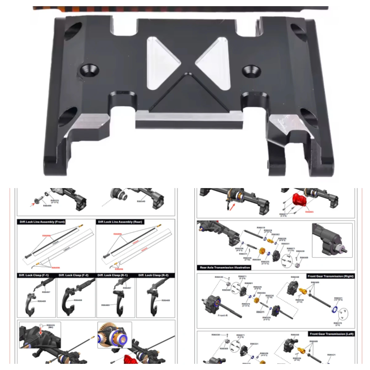

RGT P860089 Крепление на шасси (АЛ.) Для EX86190 1/10 RC электрическая модель автомобиля с дистанционным управлением, аксессуары для обновления