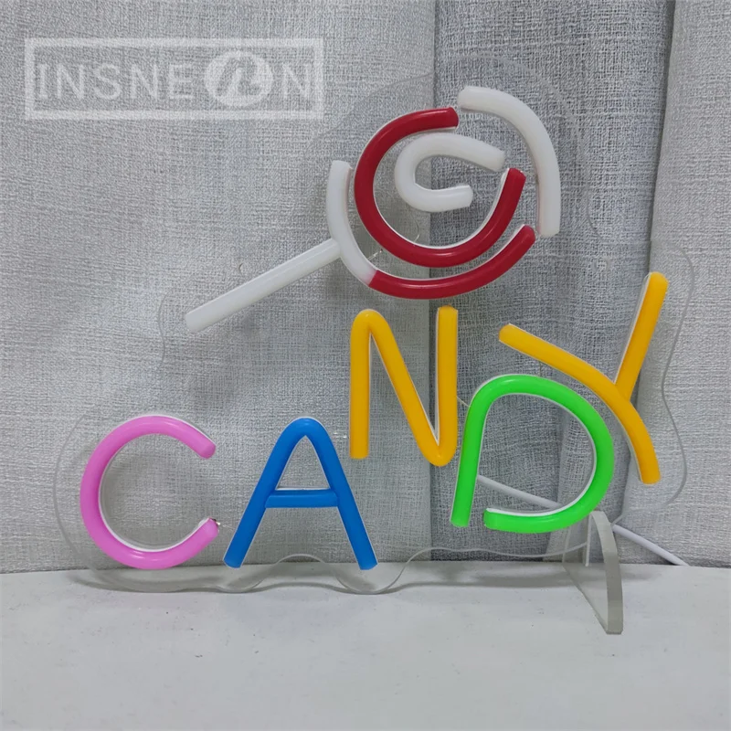 Neon Sign LED Candy Neon Light Sign Wall Decoration for Store Room Party Decor Kids Birthday Gift Night  Lamp Decor Neon Lamp