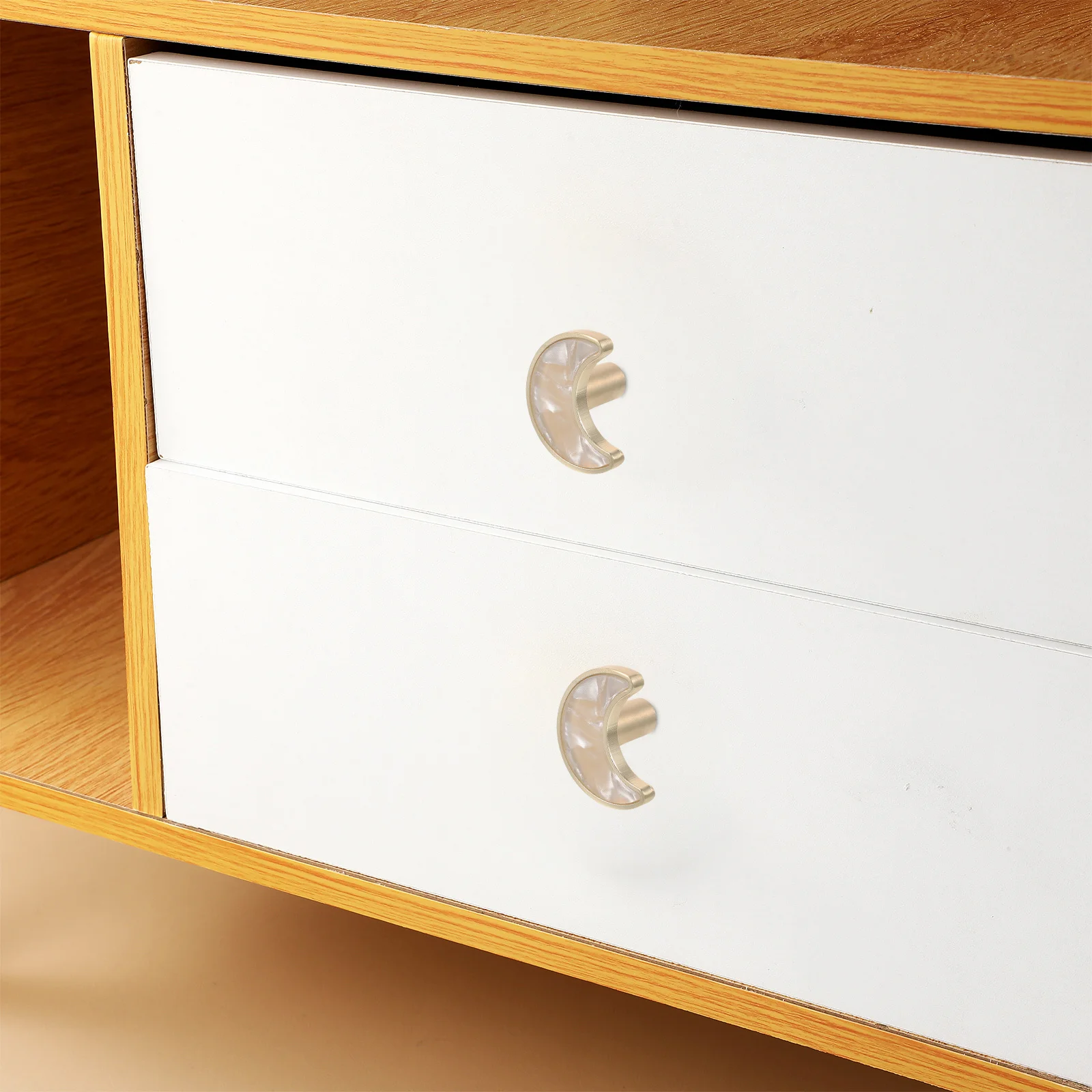 

1Pair Moon Shape Zinc Alloy Handles Modern Single Hole Cabinet Door Pulls Drawer Hardware Wardrobe Kitchen Dresser Handles