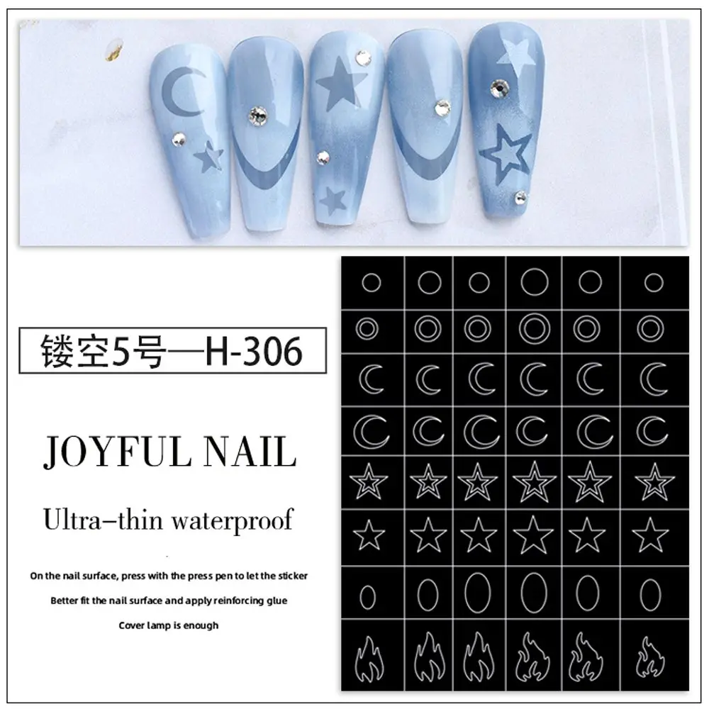 Designs Self-Adhesive Sliders Decorations Nail Art Airbrush Stencils Nail Art Template Nail Stamping Stickers Fun Prints Decals