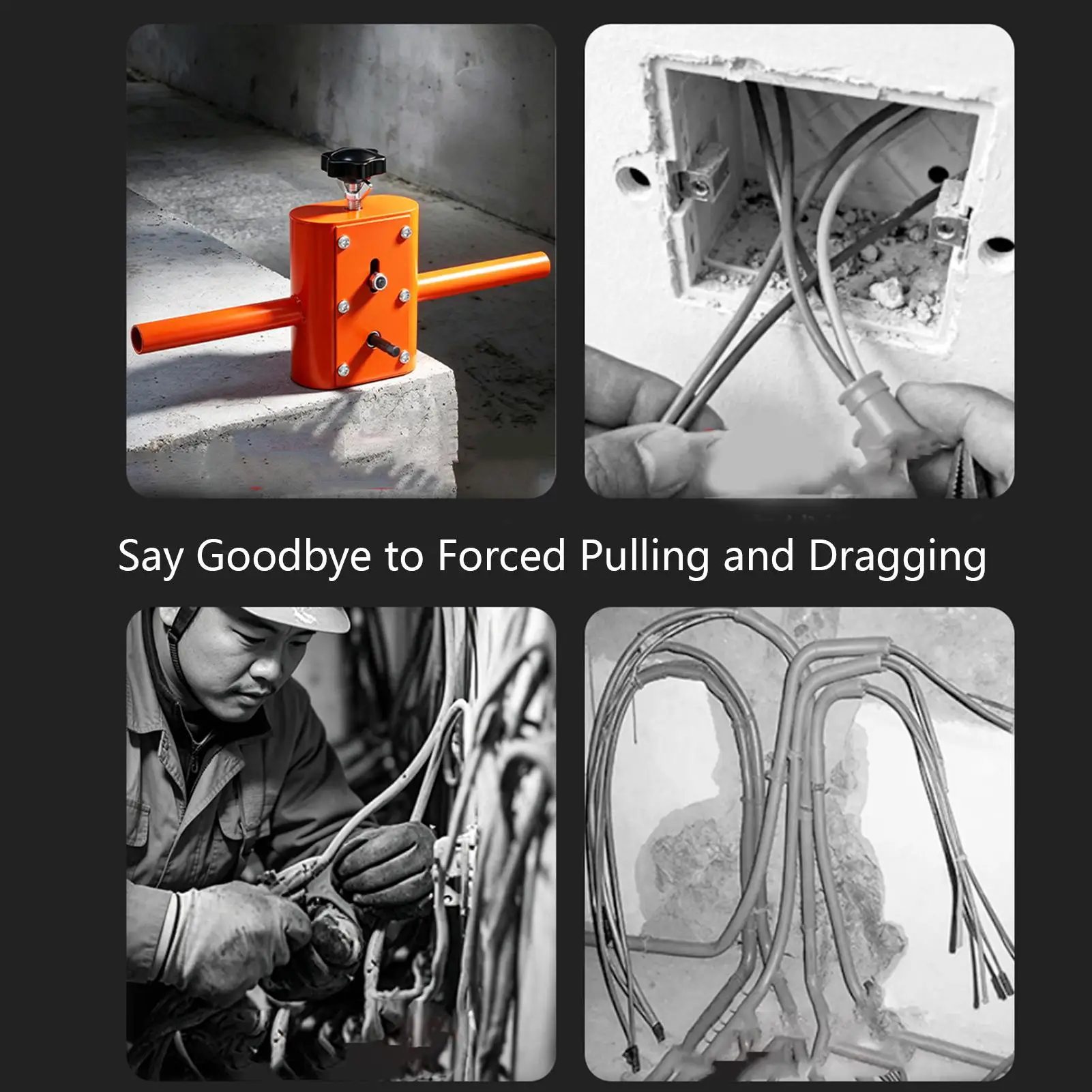

Automatic Cable Pulling Tool Anti Jamming Construction Equipment Electricians Wall Wiring Machine For Residential Commercial