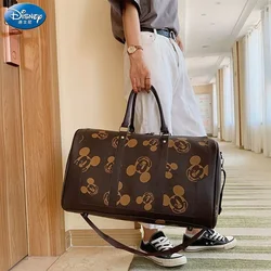 Disney Mickey Fashion Suitcase Travel Tote Bag Men's and Women's Luggage Bag Large Capacity One-shoulder MessengerPU Bag