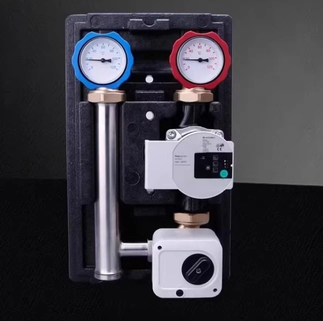 Hydronic Heating Mixing Manifold Station for Villa Floor Radiant System, High Flow Energy Saving Circulation Pump