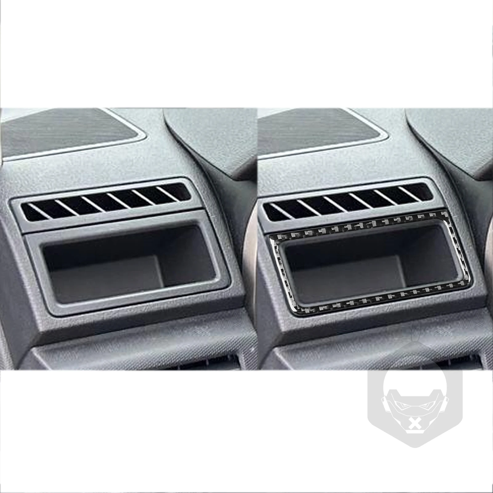 For Dodge Avenger 2008-2010 Real Carbon Fiber Defroster Vent Lower 2PCS Car Interior Decoration Accessories Styling Sticker