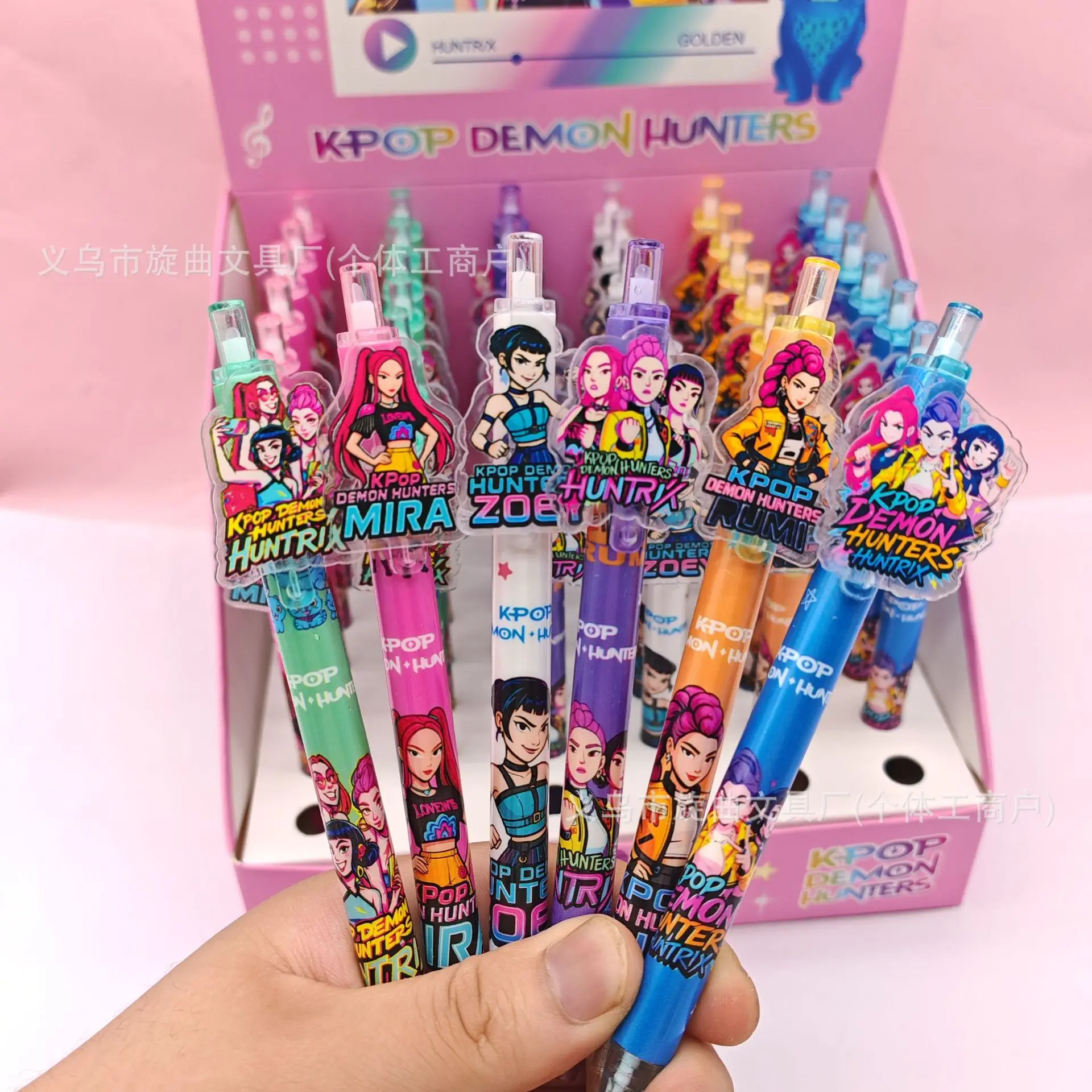 Cute Cartoon Press Gel Pen Set, Stylish Acrylic Neutral Pens, Fine Writing Black Water Pens for School Study Supplies