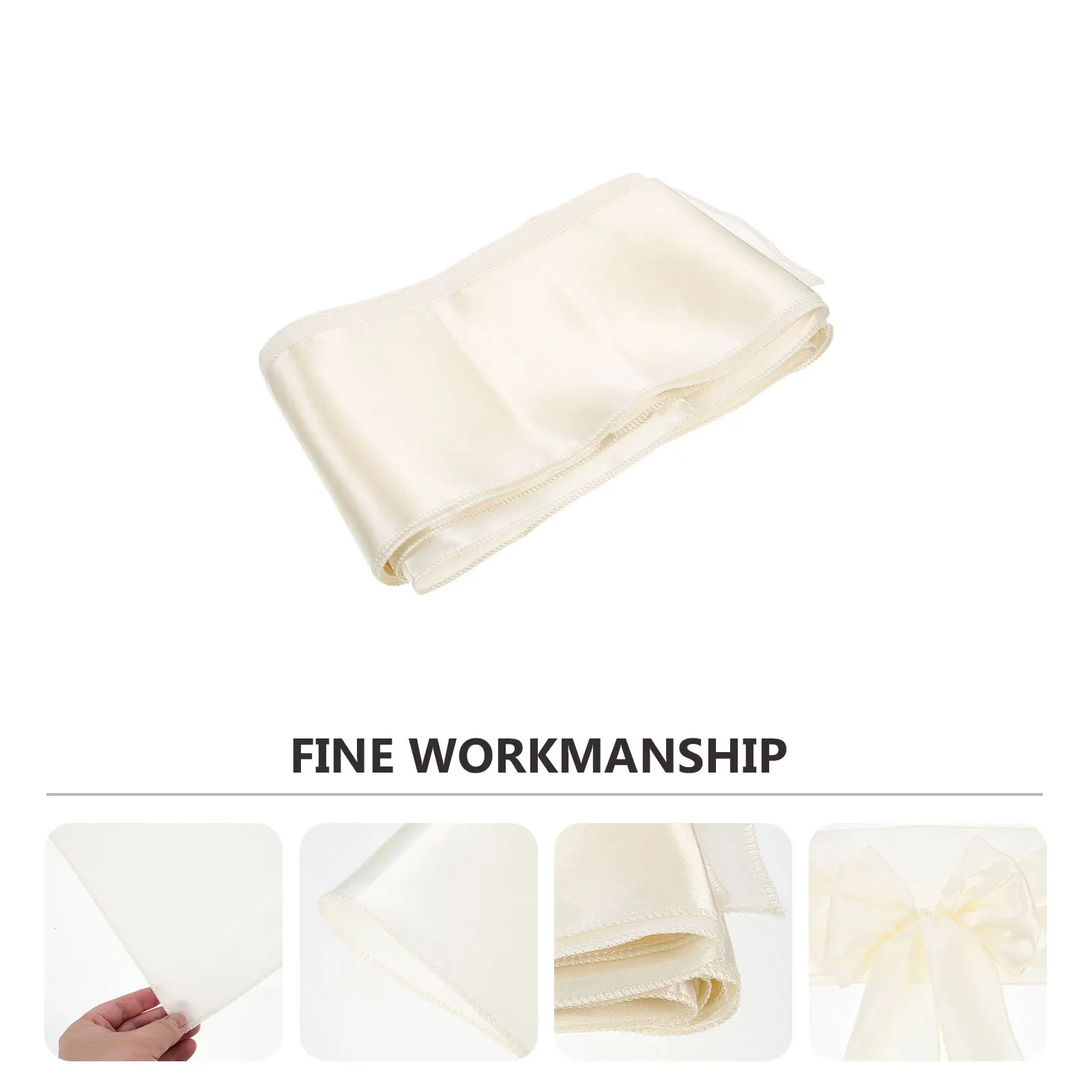 

10Pcs Chair Sashes Bow Tie Back Ribbon for Hotel Banquets Vibrant Colors Smooth Shiny Silky Texture Chair Sashes