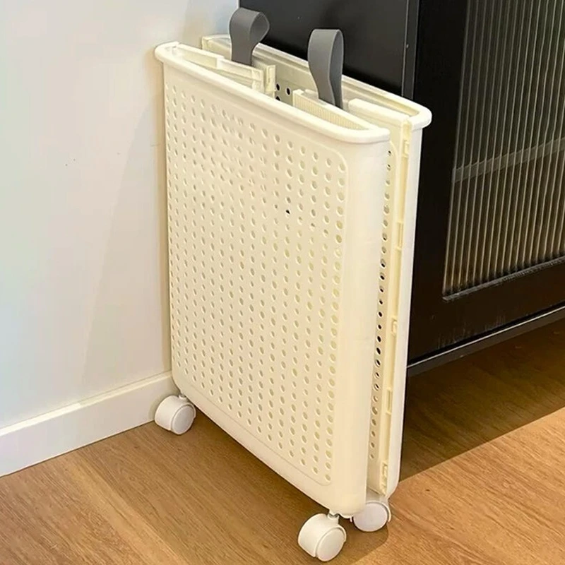 folding laundry basket, household high-value laundry basket, wheeled clothes storage basket