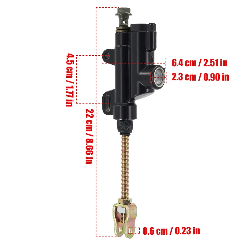 New Motorcycle Rear Hydraulic Brake Master Cylinder Pump For 50cc 70cc 110cc 125cc 150cc 250cc  ATV Dirt Bike