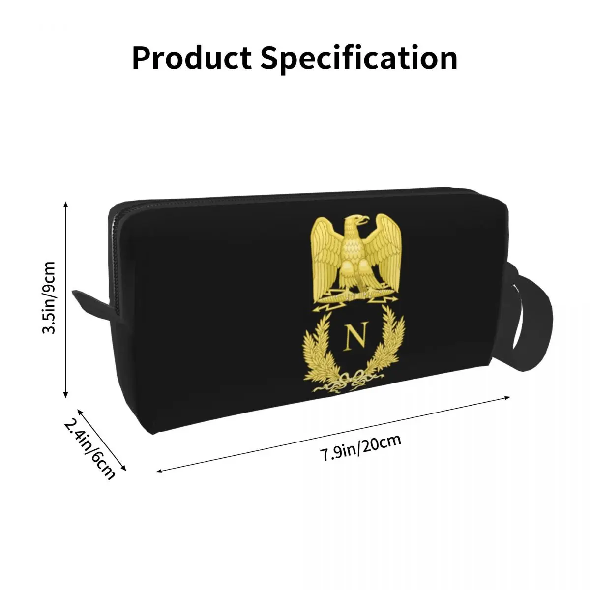 Emblem Of Napoleon Bonaparte Toiletry Bag France French Empire Eagle Cosmetic Makeup Organizer Ladies Storage Dopp Kit Case