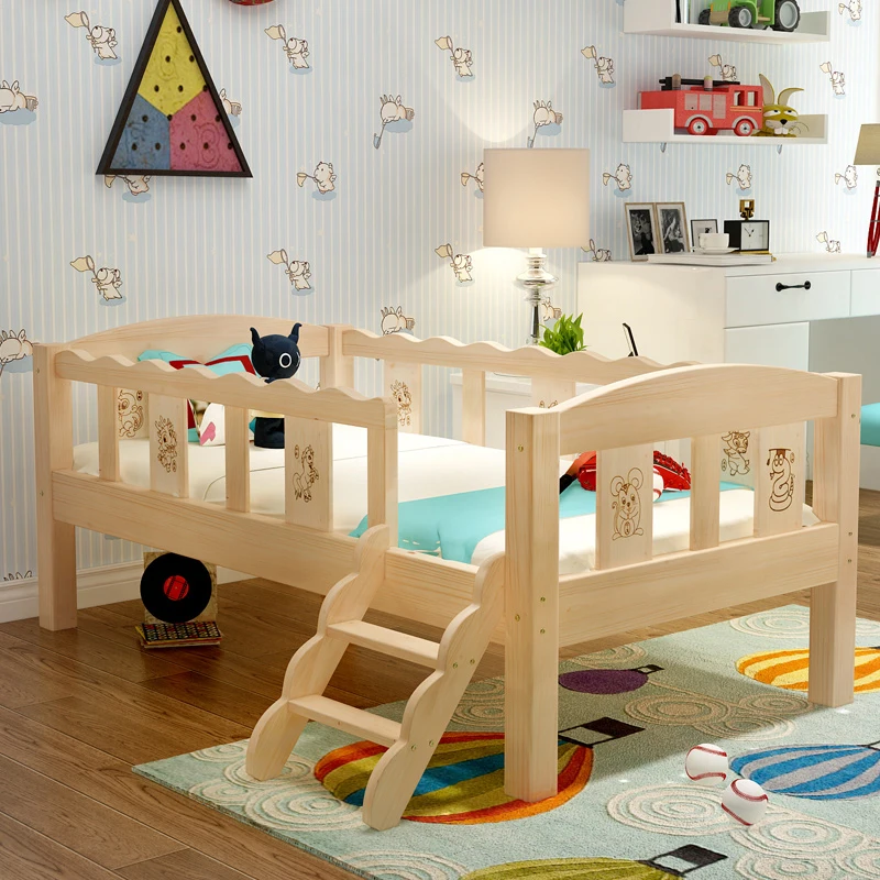 Wooden Toddler Children Beds Floor Luxury House Solid Wood Children Beds Solid Wood Small Letto Bambini Bedroom Furniture SR50CB