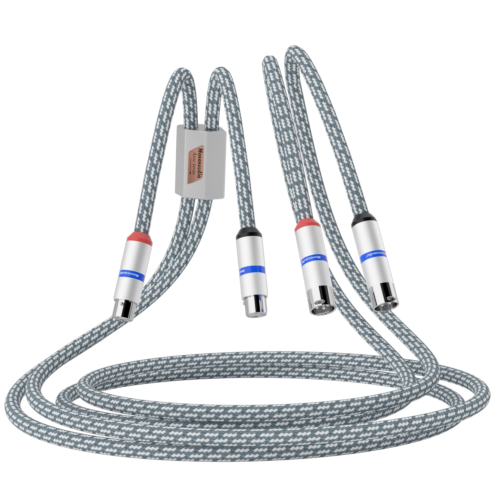 

Monosaudio A202X6R Balanced Interconnect XLR Cable Rhodium Plated XMF706R XLR Connectors Plug