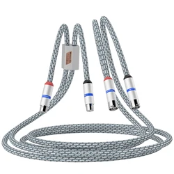 Monosaudio A202X6R Balanced Interconnect XLR Cable Rhodium Plated XMF706R XLR Connectors Plug