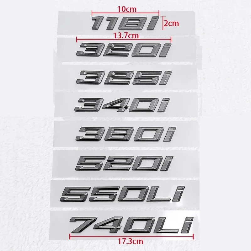 ABS for BMW 3 5 7 Series 320Li 325Li 328Li 330Li 335Li 523Li 525Li 528Li 530Li Badge Car Body Sticker Trunk Letters Emblem