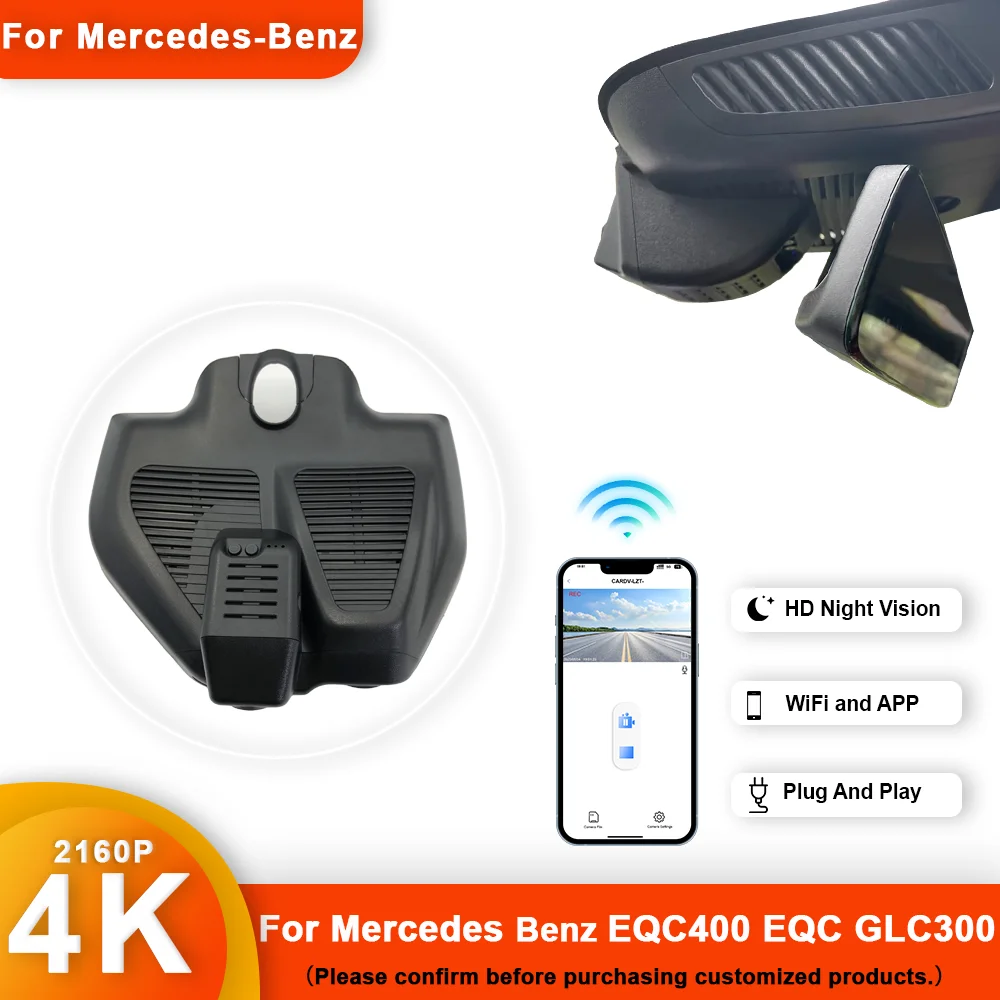 

4K HD New! Plug and play Wifi Car Video Recorder Dash Cam Camera For Mercedes Benz EQC400 EQC GLC300 customized DashCam Dvr