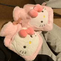 Sanrio Hello Kitty peluche scaldamani Heat Pack Cute Kuromi Cinnamoroll Melody riscaldamento riutilizzabile borsa per bottiglia di acqua calda regali per ragazze