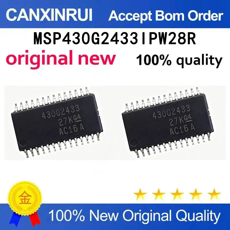 

（5-100 pieces）Brand new original MSP430G2433IPW28R silk screen 430G2433 TSSOP-28 spot chip IC