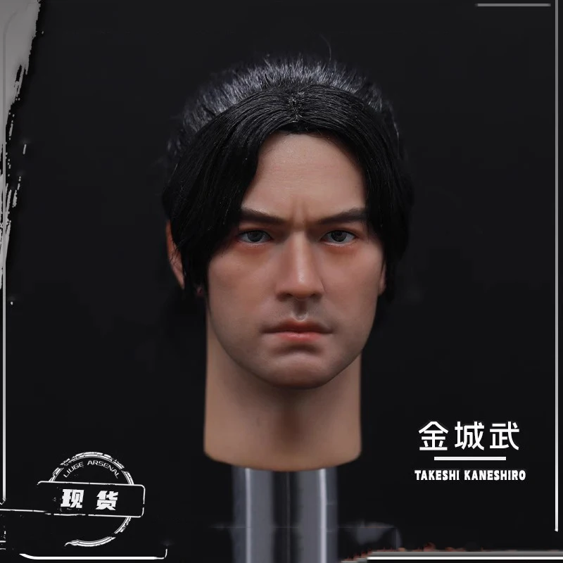 

1/6 Takeshi Kaneshiro Male Soldier Hair Transplantation Carving Head Sculpt Model Toy Handmade For 12" Action Figure Body DIY