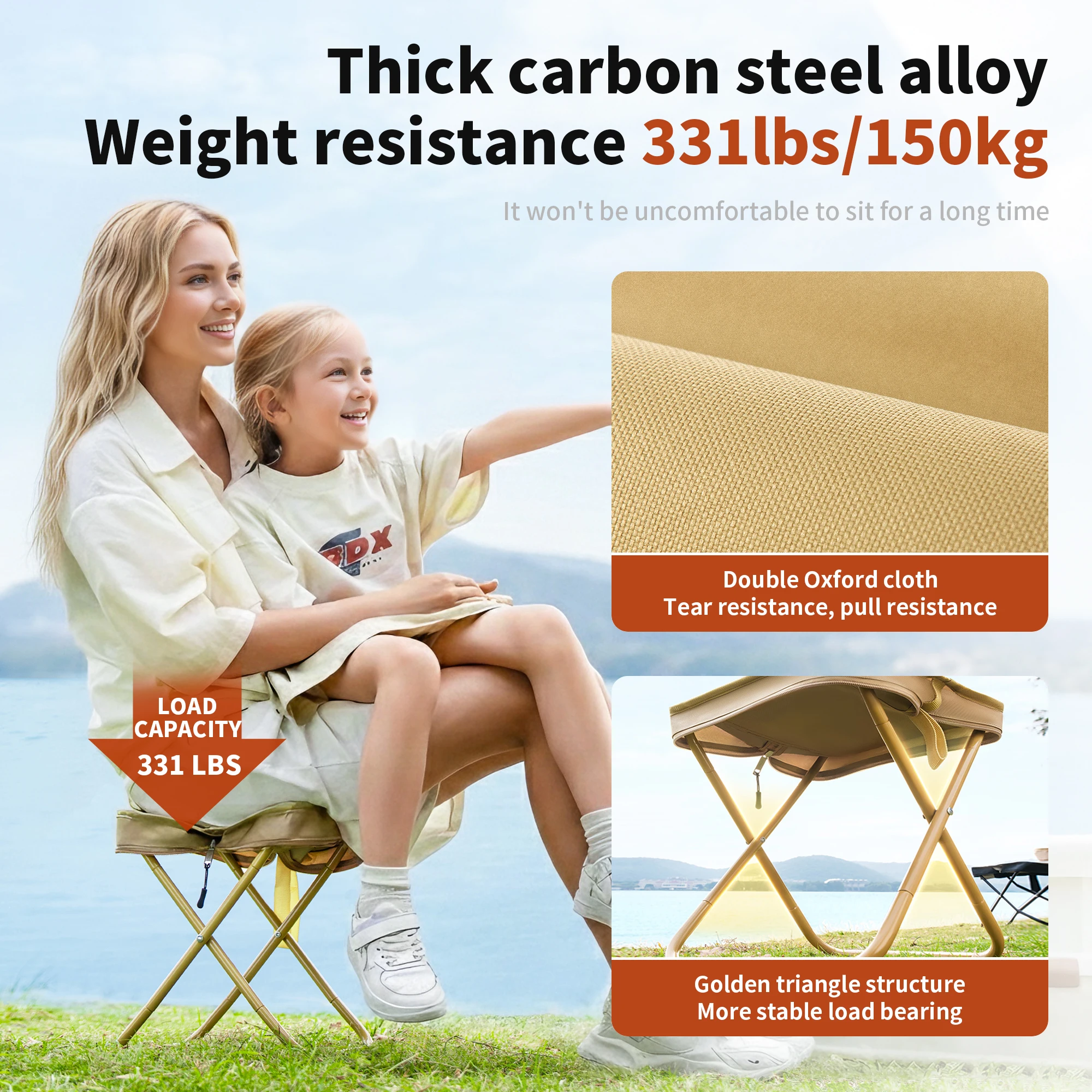 PRIMITIVE Camping Stool Lightweight Collapsible Pocket Chair Portable Foldable Backpack Stool Compact Outdoor Fishing Stool