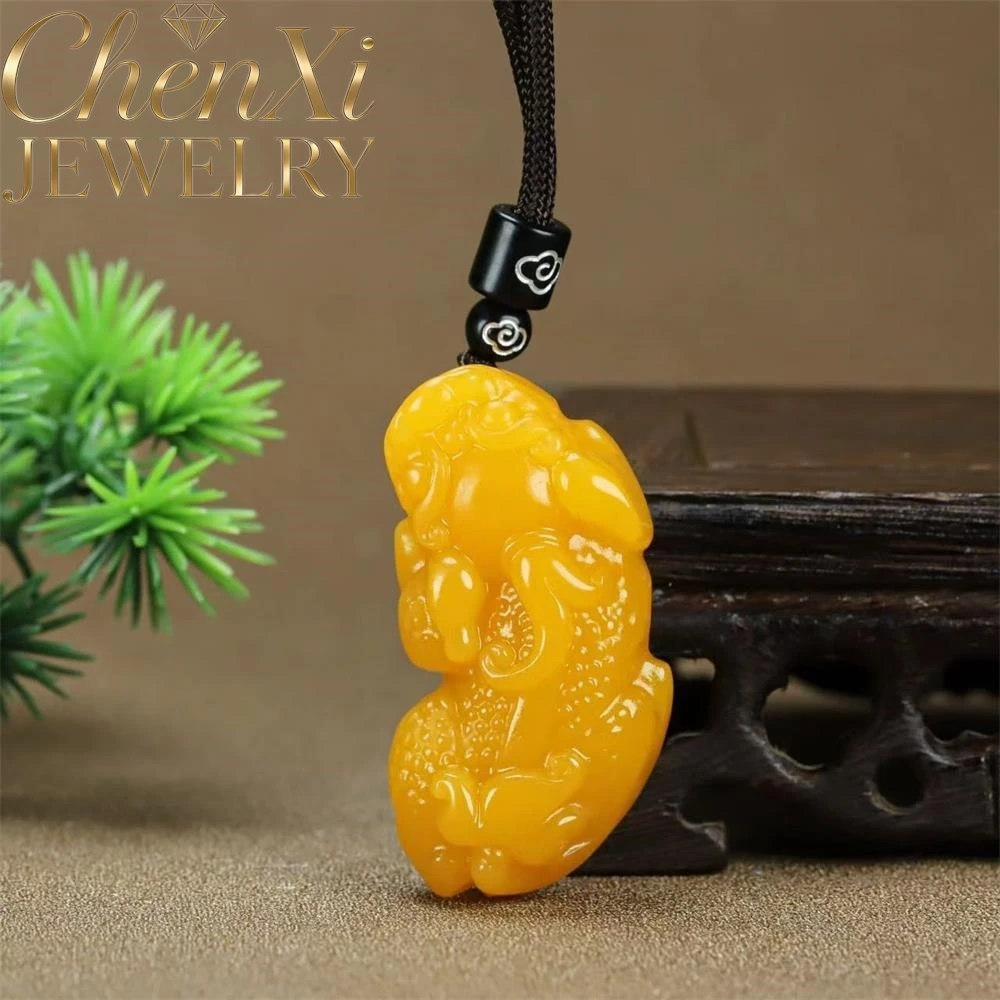 

High-end Natural Hetian Yellow Jade Pixiu Pendant Luxury Quality Fashion Fine Jewelry Exquisite Elegant Popular Charms Young