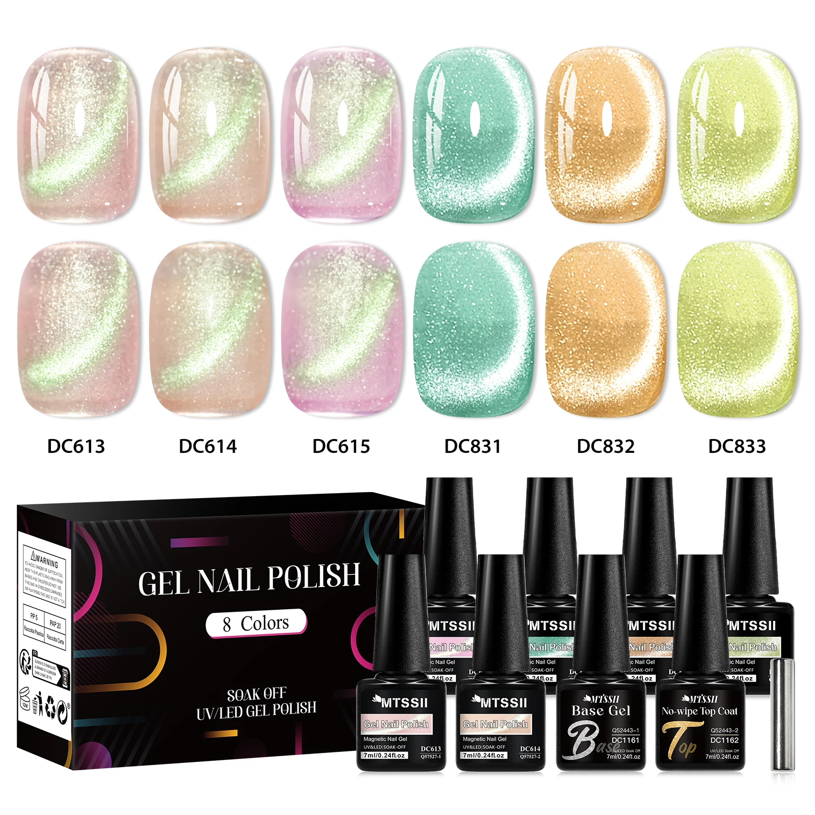 9 قطعة/المجموعة الأخضر الأصفر القط المغناطيسي هلام مسمار مجموعة طلاء أظافر هلام Varnis شبه دائم الأشعة فوق البنفسجية LED هلام مسمار الفن مانيكير كيت مع المغناطيس