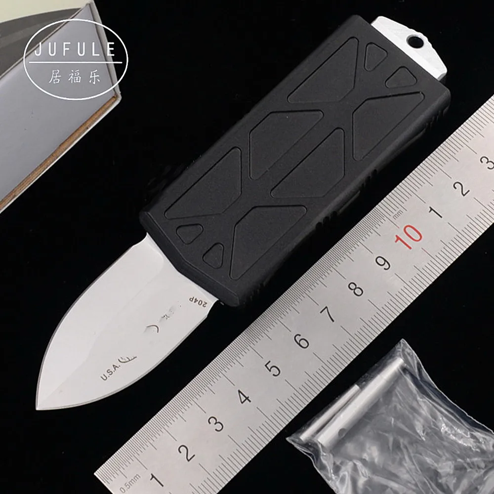 JUFULE Exo cet Fish Aluminium handle Mark 204p Blade Survival EDC camping hunting outdoor kitchen Tool Key card Utility knife