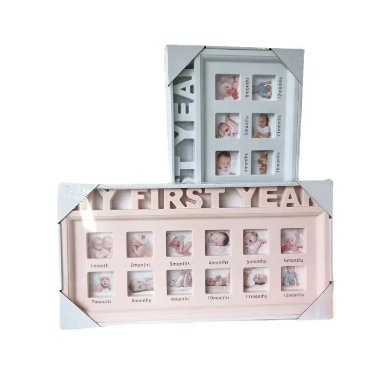 Baby and Child Growth ID Photo Commemorative Photo Frame Wall Hanging Platform Photo Frame Plastic Alphabet Year Old Photo Frame