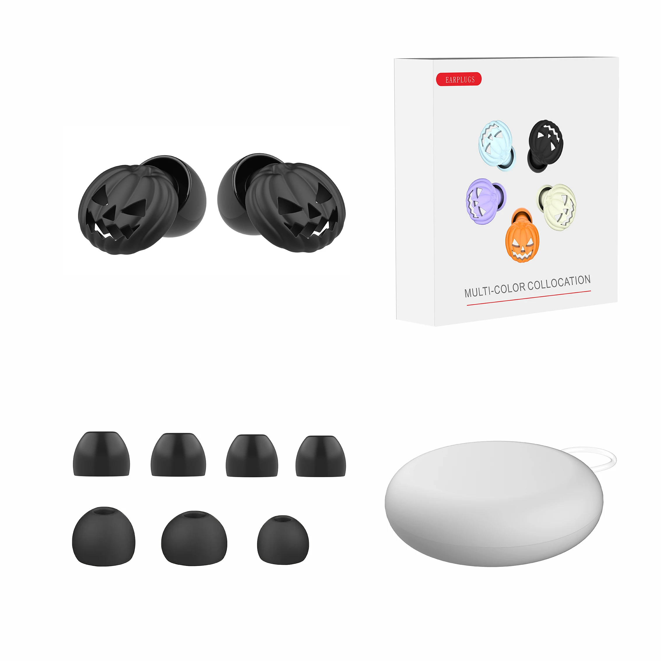 Pumpkin noise cancelling earplugs, Halloween gift, silicone material for sleeping, earplugs let you have a shielded space