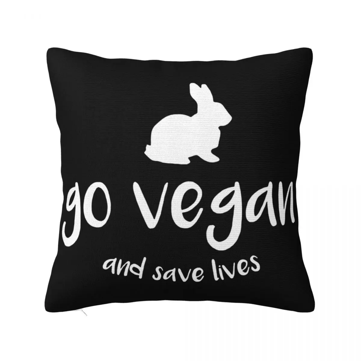 Brand 2018 New Fashion 100 Women Clothing Go Vegan And Save Lives Personality Women Summer Homme Natural Hot Pillow Case