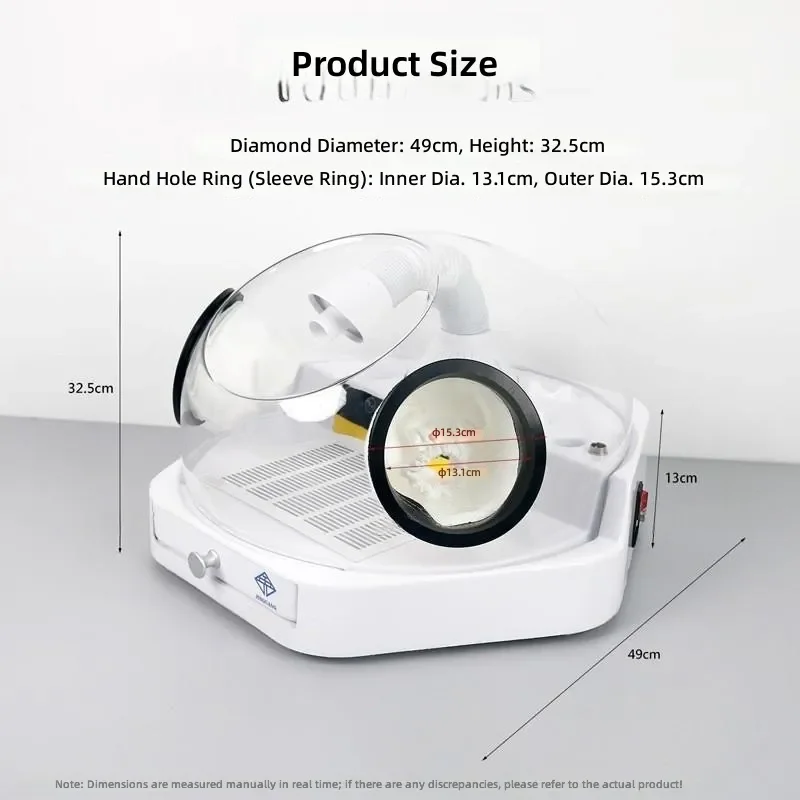 Adjustable Speed Dust‑Free Nail Polisher, Portable Vacuum All‑In‑One Sander Manicure Pedicure Nail Art Processing Tool Kit