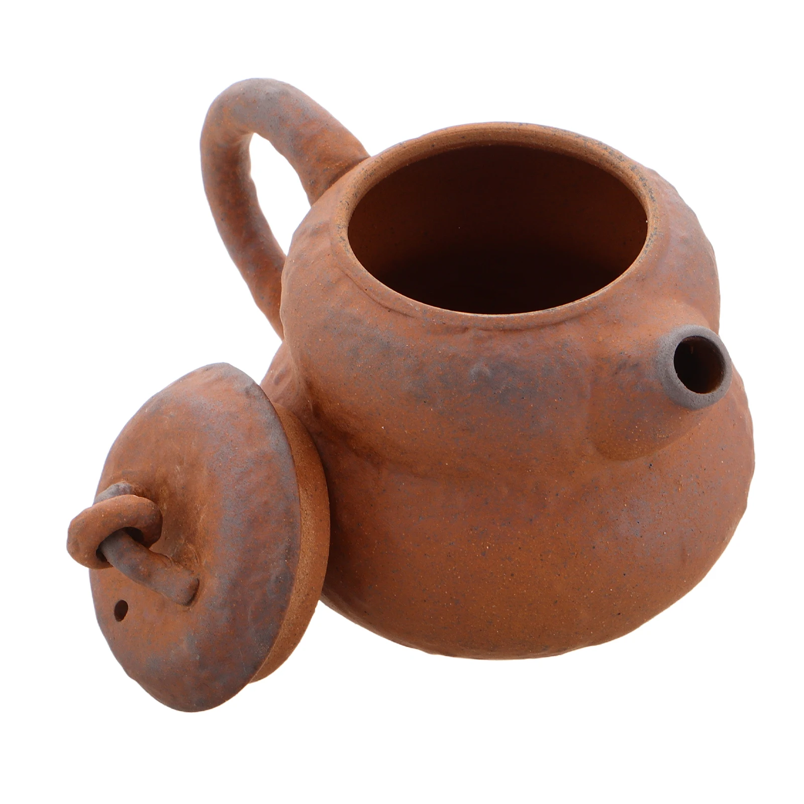 

Vintage Gourd Shaped Small Ceramic Teapot Handmade Chinese Tea Pot Infuser Home Use Decorative Retro Tea Kettle