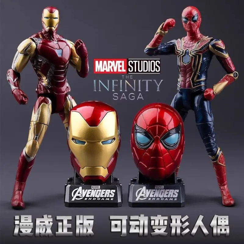 ของเล่นแอ็คชั่นฟิกเกอร์ไอรอนแมนและสไปเดอร์แมนของแท้จากมาร์เวล ช่วยให้เด็กผู้ชายสร้างทีมอเวนเจอร์ของตัวเองได้