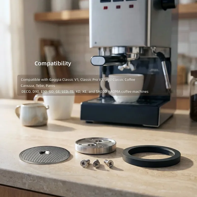 for  Coffee Machine Brewing Head Set Stainless Steel Natural Brewing Head Gasket