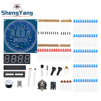 DS1302 TZT Rotating LED Display Alarm Electronic Clock Module DIY KIT LED Temperature Display