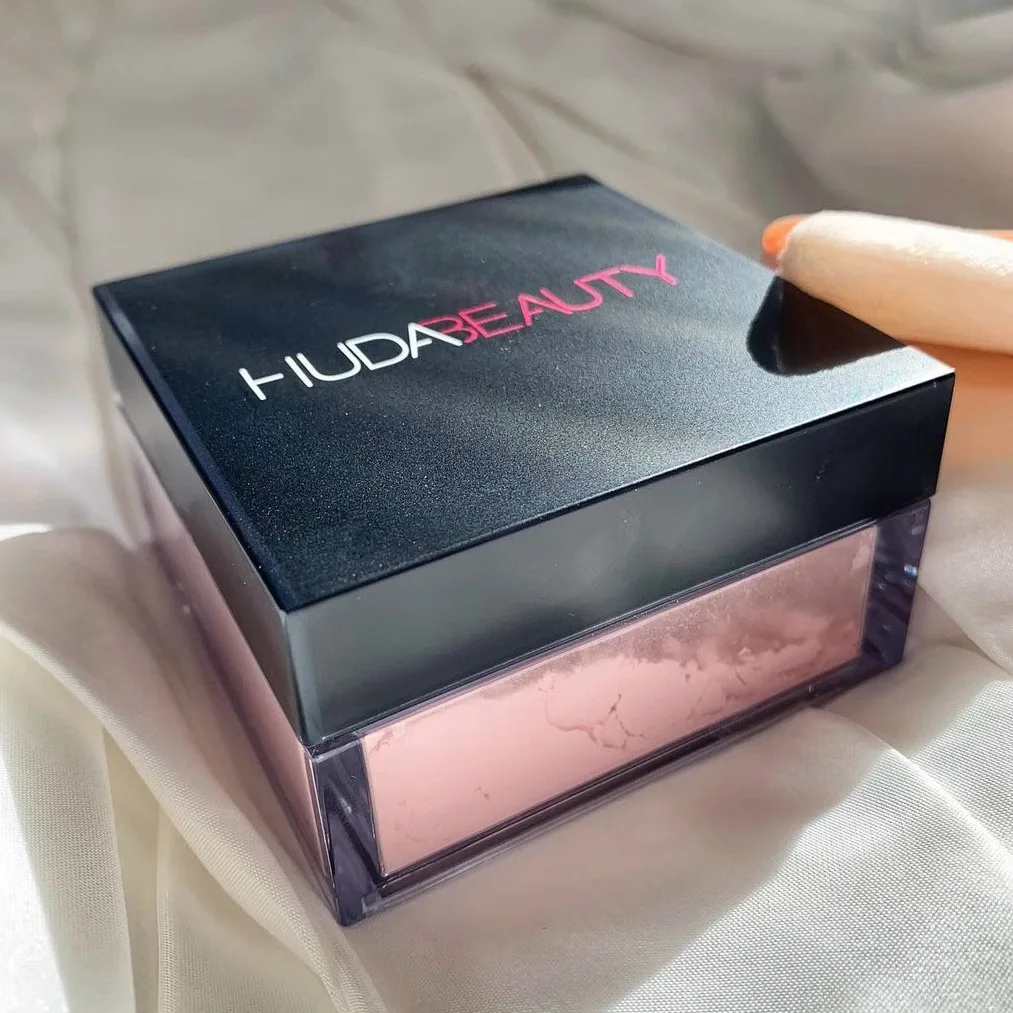 Huda fácil assar pó de configuração solta de longa duração controle de óleo fosco à prova d5 água 5 cores pó solto maquiagem facial cosméticos 20g